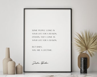 Justin Bieber Lyrics Etsy