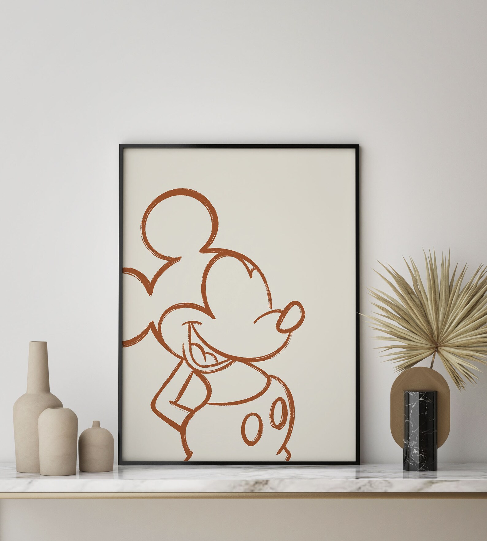 Mickey Mouse Hand Painted Rustic Wall Art Disney World Walt Etsy