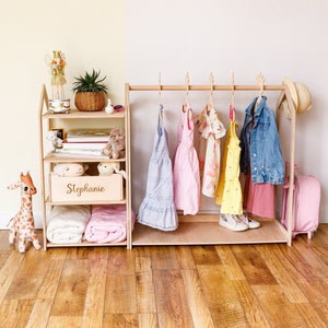 Montessori Clothing Rack, Wooden Furniture for Child, Kids Playroom Furniture, Kids Birthday Gifts