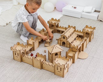 Birthday Gift for Boy, Gifts for kids, Christmas gifts Boy, Wooden Medieval Castle, Toddler Gift for Kids, Wooden toys, Kids Birthday gift