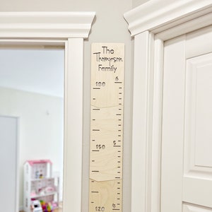 Kids Wooden Growth Height Chart Ruler, Nursery Decor, Family Wall Growth Chart