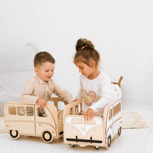 Toys Storage, Wooden Box on Wheels, Christmas Gift for Kids image 7
