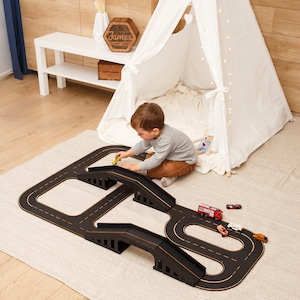 Engraved Racetrack Toy Kids Wooden Toy Wooden Road Track - Etsy