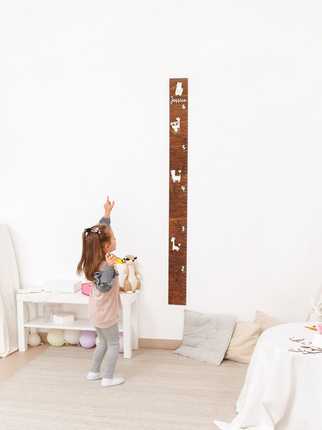 Personalized Height Chart Kids Growth Chart Wood Growth Etsy