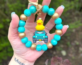 Turquoise Off Roading Duck Wristlet