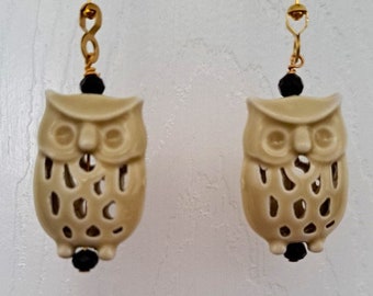 Ceramic Owl Ceiling Fan & Light Pulls