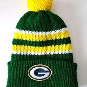 Green Bay Packers Double Thick Knit Hat, Beanie Hat with Cuff & With or Without PomPom