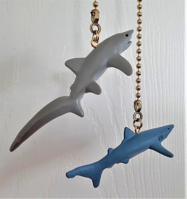 Shark Ceiling Fan And Light Pulls Thresher Great Blue Shark Ceiling Fan And Light Pulls, Shark Ceiling Fan