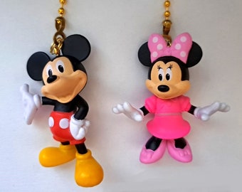 Mickey Mouse & Minnie Mouse Ceiling Fan and Light Pulls Disney