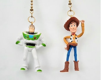 Buzz Lightyear & Woody Toy Story Ceiling Fan and Light Pulls Disney Pixar
