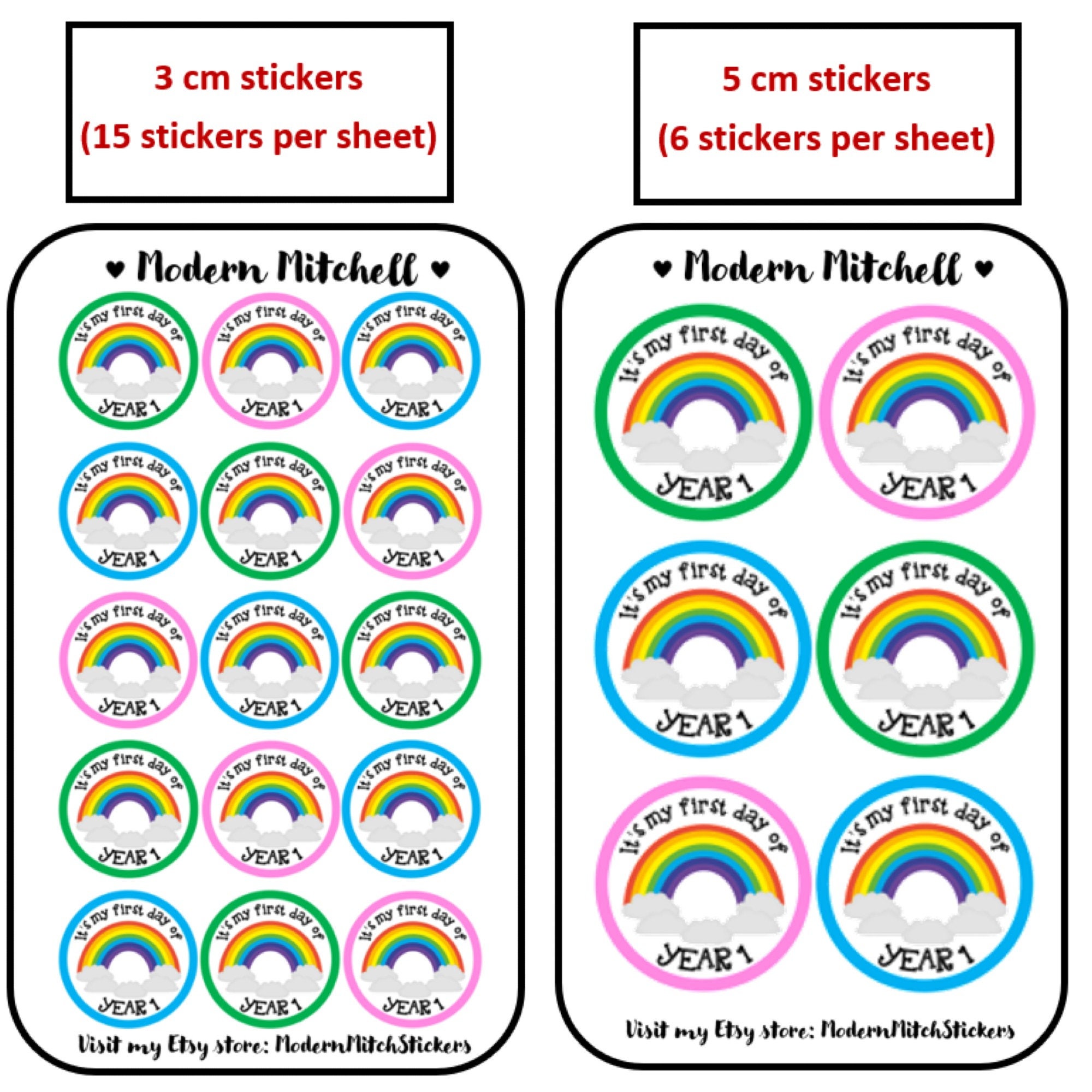 Sticker Initial Eyfs First Day of School | Classroom Stickers | Early Childhood | Teacher ...