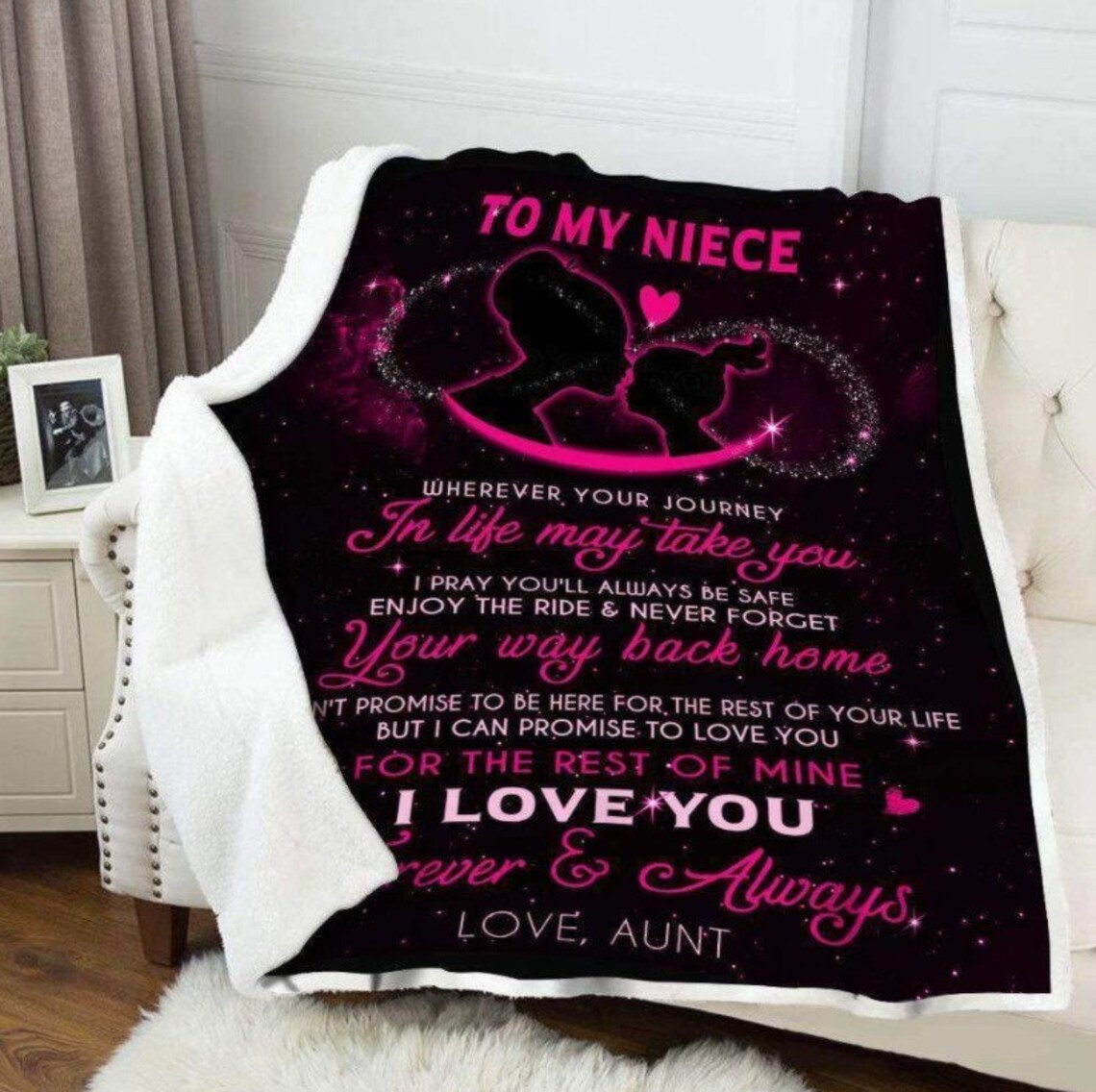 Personalized To My Niece Blanket Wherever Your Journey In Etsy