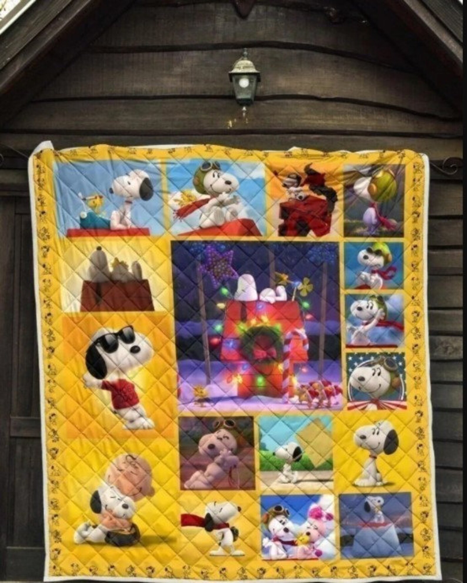 Snoopy Quilt Blanket / Quilt Blanket / Christmas Blanket / Etsy