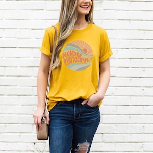 Yellow Gold Bella Canvas Mockup 3001 Bella Canvas T-shirt Flat Lay Mockup Boutique Flat Lay Wonder Digital