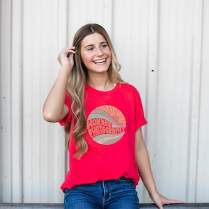 Red Bella Canvas Mockup 3001 Bella Canvas T-shirt Flat Lay Mockup Boutique Flat Lay Wonder Digital