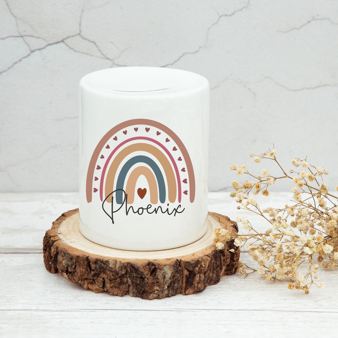 Personalized Ceramic Money Box , Money Box for Baby, Keepsake Money Box
