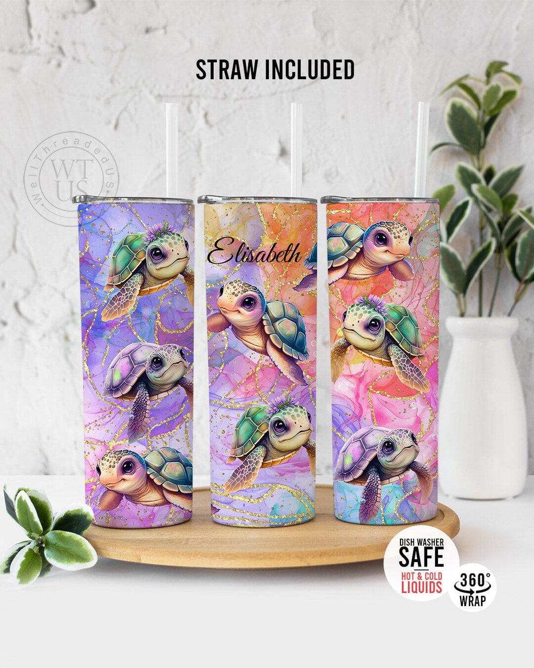 Personalized Sea Turtle Tumbler Sea Turtle Tumbler Custom Turtle