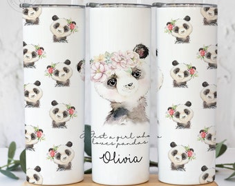 Cute Panda  Tumbler - Panda Life Tumbler - Personalized Panda Tumbler - Panda Gift For Women - Panda Gifts For Her - Panda Tumblers