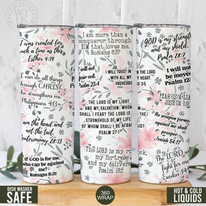 Christian Affirmation Tumbler - Affirmation Gift For Mother's Day - Bible Affirmations Tumbler - Mom travel cup - Affirmation Tumbler