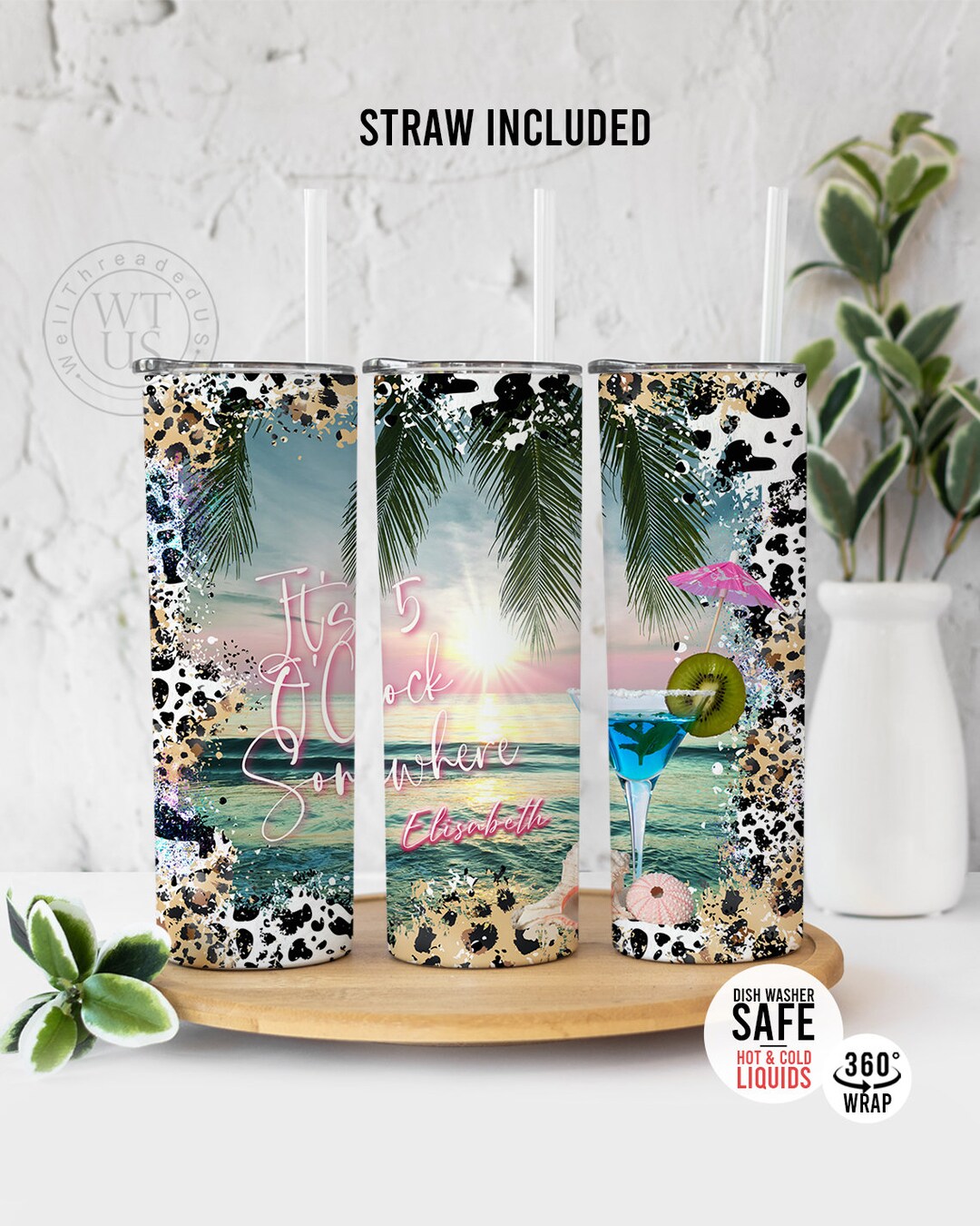 Custom Beach Vacation Tumbler , Personalized Family Trip Tumbler