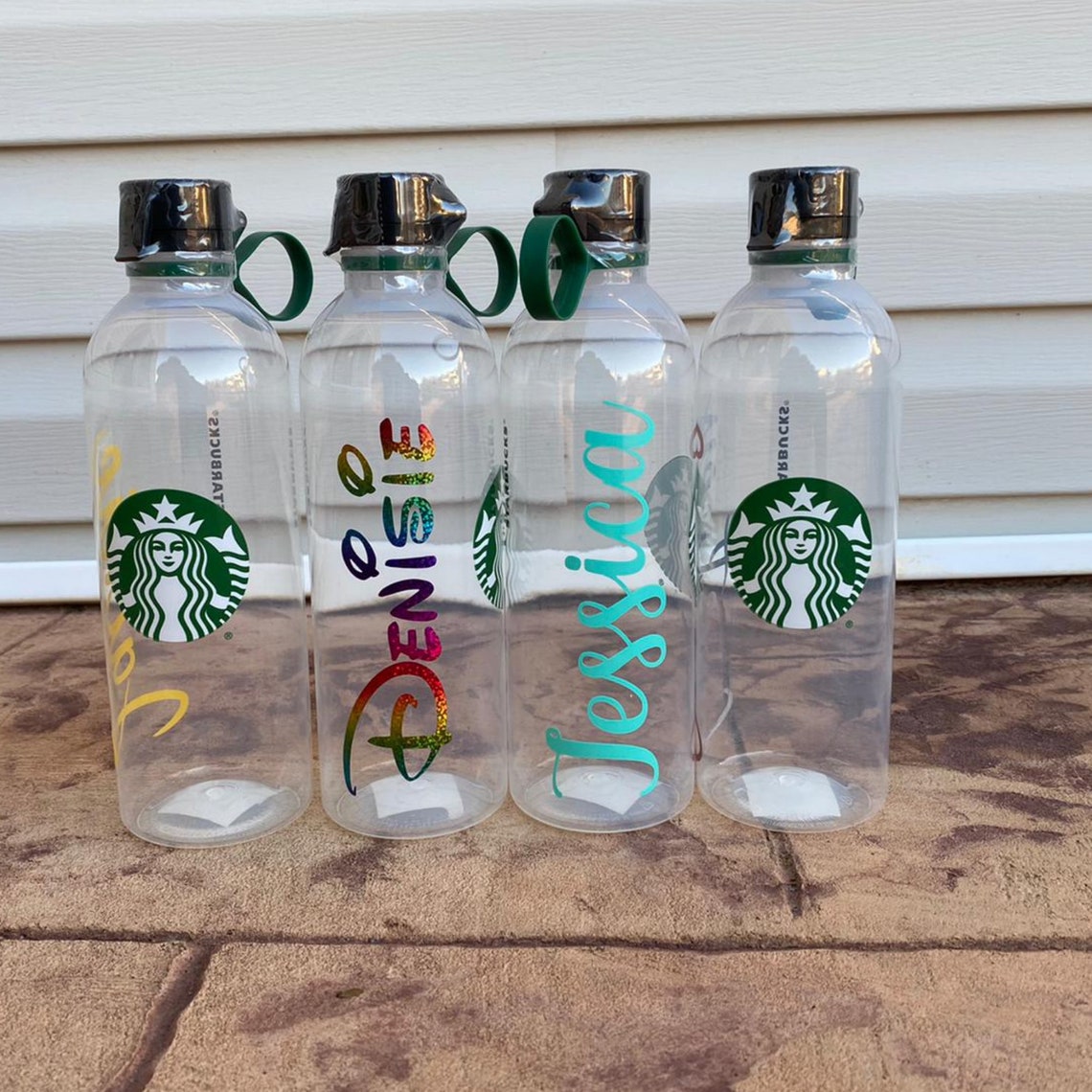 Custom Starbucks Water Bottle Starbucks clear water bottle Etsy