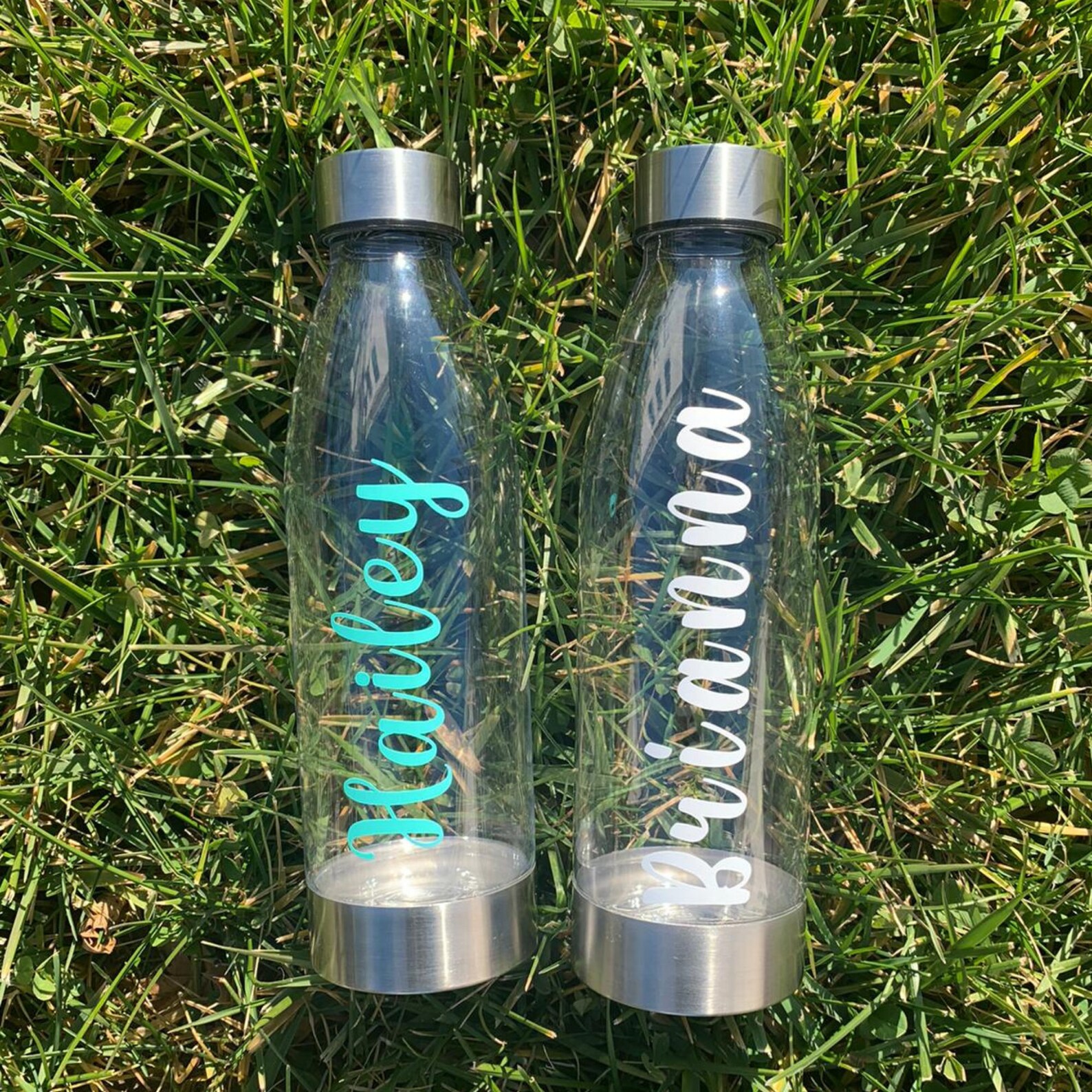 Clear Personalized Water Bottle Custom name water bottle Etsy