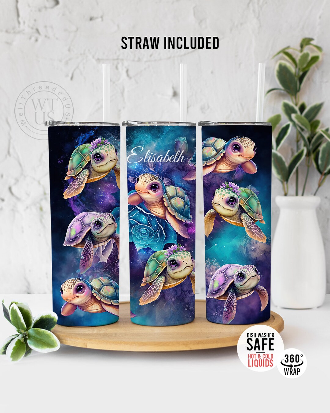 Custom Sea Turtle Tumbler Personalized Sea Turtle Tumbler Custom Turtle