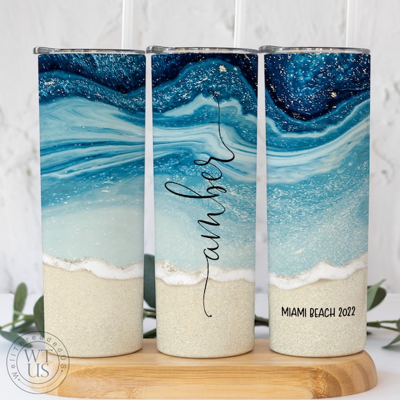 Custom Beach Vacation Tumbler Personalized Beach Vacation Etsy