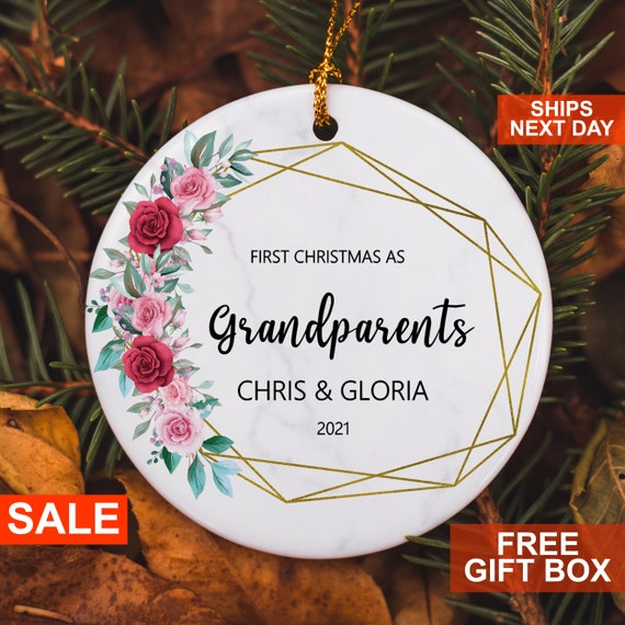 Personalized Grandparents Ornament Custom First Christmas as Etsy