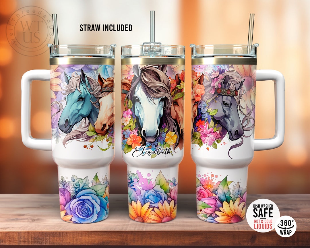 40oz Horse Tumbler 40oz Custom Horse Lover Tumbler Gift for a Farmer