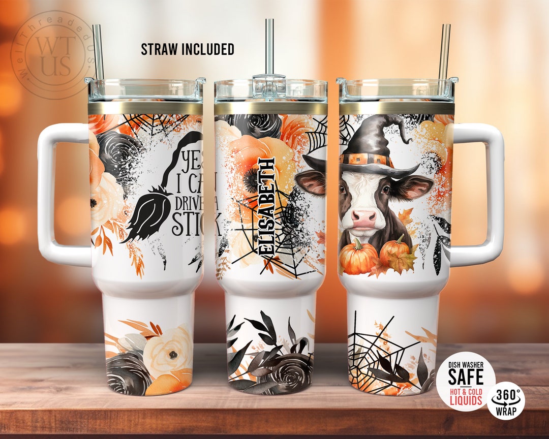 40oz Halloween Tumbler 40oz Skull Tumbler halloween Gift for Her 40oz Cup Halloween Halloween