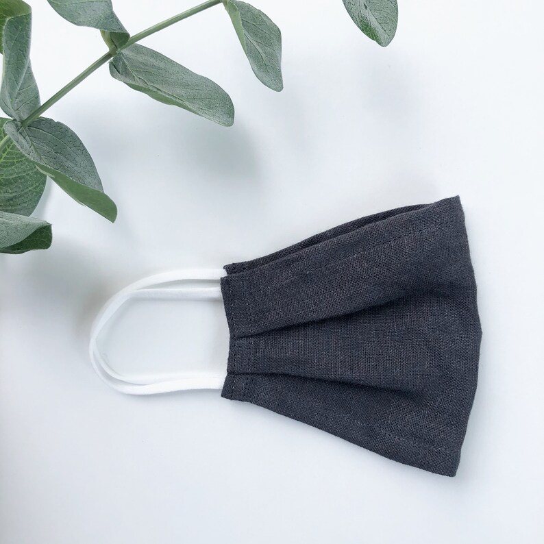 Premium Linen Face Mask One Layer Natural Linen Face Mask Etsy