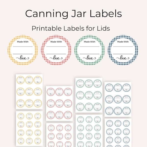 Digital Canning Jar Labels Etsy