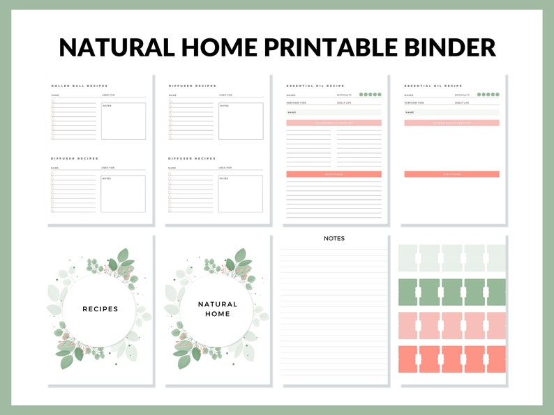 Homesteading Printable Planner for Homesteaders Binder 43 Page PDF 8.5x11 Instant Download Recipe Book Printable Pages Homesteading image 5