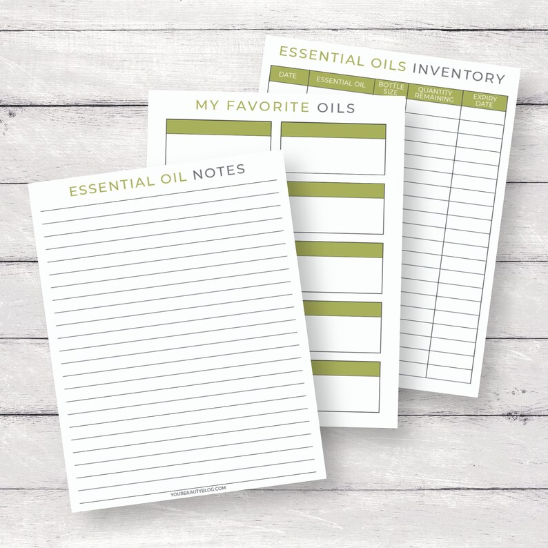 Essential Oil Notebook Binder Journal Printable Digital Instant ...