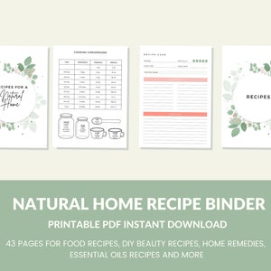 Homesteading Printable Planner for Homesteaders Binder 43 Page PDF 8.5x11 Instant Download Recipe Book Printable Pages Homesteading