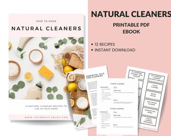 Natural Cleaning Products Recipe Book Ebook With 12 Natural Cleaner Recipes With Essential Oils Plus Labels