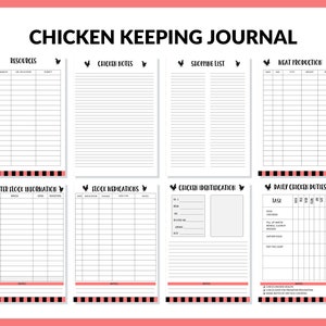 Printable Chicken Record Keeping Journal Backyard Chicken Logbook Chicken Journal PDF Chicken Binder Chicken Egg Tracker Homesteading image 4