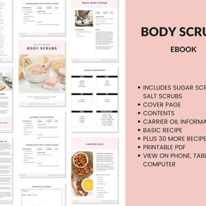 Body Scrubs Printable Recipe Ebook 30 Easy Sugar Scrubs and Salt Scrub Recipes to Make at Home Book image 2