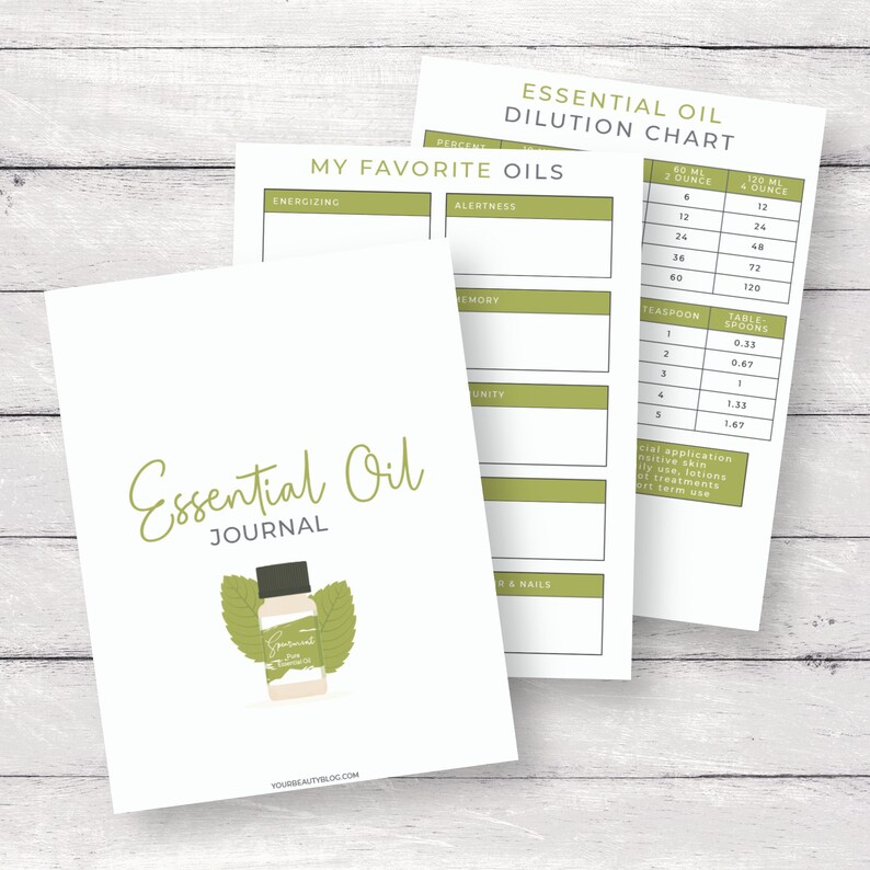 Essential Oil Notebook Binder Journal Printable Digital Instant ...