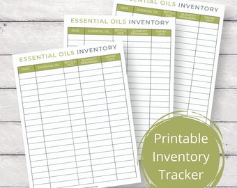 Essential Oil Inventory Tracker Notebook Planner Binder Printable Digital Instant Download PDF 8.5x11