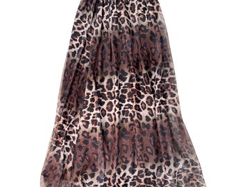leopard maxi skirt 5xl