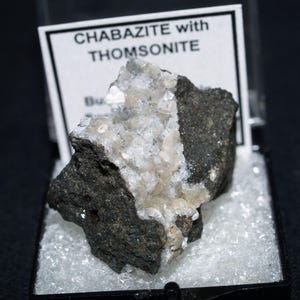 USA Chabazite with Thomsonite Thumbnail Specimen