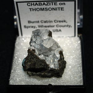 USA Chabazite with Thomsonite Thumbnail Specimen