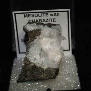 USA Mesolite with Chabazite Thumbnail Specimen