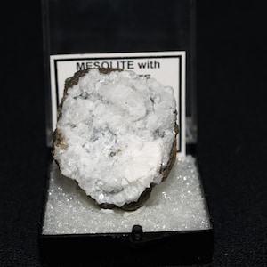 USA Chabazite with Mesolite Thumbnail Specimen