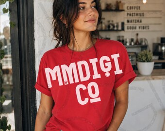 Gildan 64000 Red Tshirt Mockup, Unisex Soft Style Shirt Digital Download