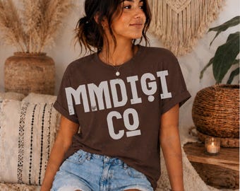 Gildan 64000 Dark Chocolate Brown Tshirt Mockup, Unisex Soft Style Shirt Digital Download