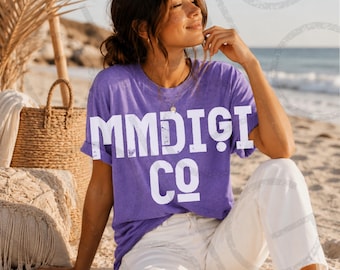 Bella Canvas 3001 Heather Team Purple shirt Mockup, TShirt Digital Download