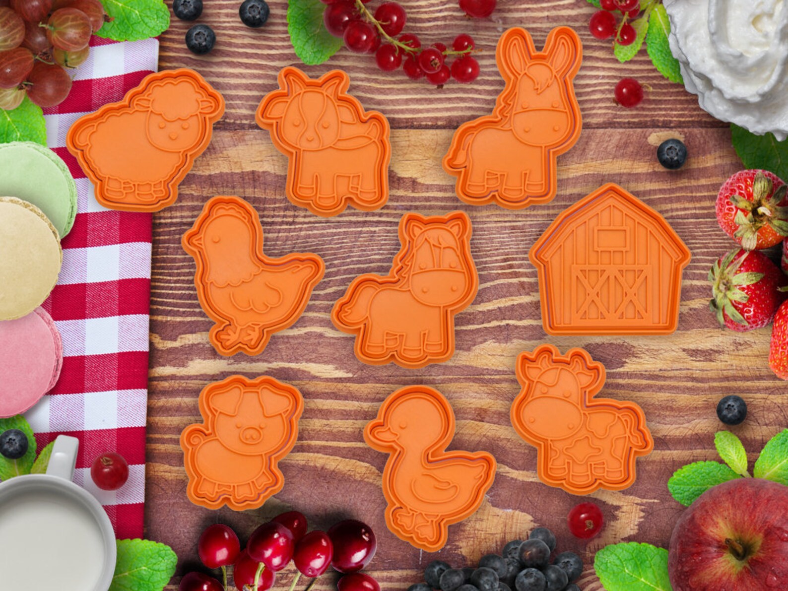 CUTE Down on the Farm Animal Cookie Cutters Pick Your Size Etsy